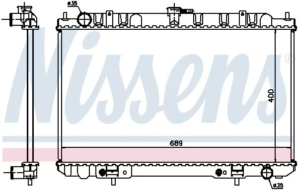 Nissens 68713 Радиатор охлаждения двигателя