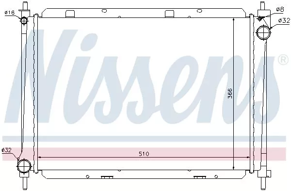 Nissens 68722 Радиатор охлаждения двигателя