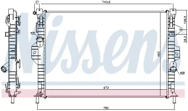 Nissens 69253 Радиатор охлаждения двигателя