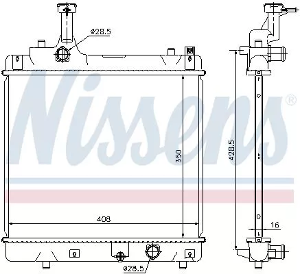 Nissens 69401 Радиатор охлаждения двигателя