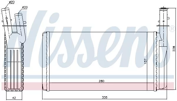 NISSENS 70016 Радиатор печки
