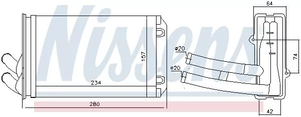 Nissens 70222 Радиатор печки