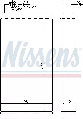 NISSENS 70230 Радиатор печки