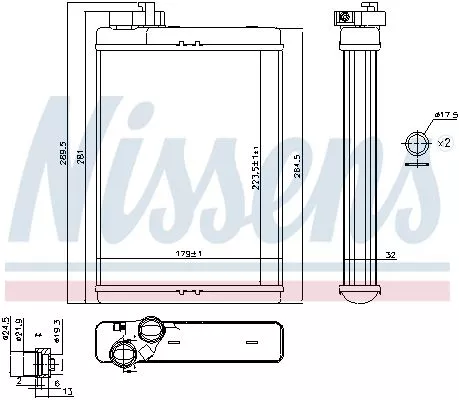 Nissens 70231 Радиатор печки