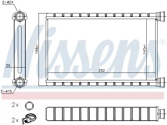 Nissens 70527 Радиатор печки