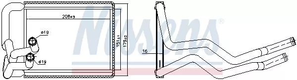 Nissens 707070 Радіатор печі