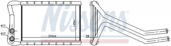Nissens 707073 Радиатор печки