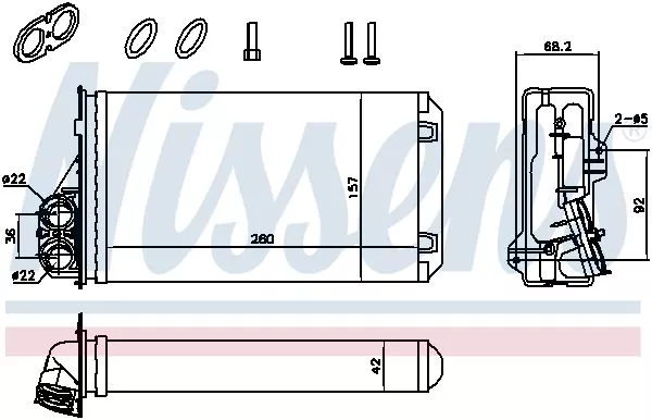 Nissens 707184 Радіатор печі