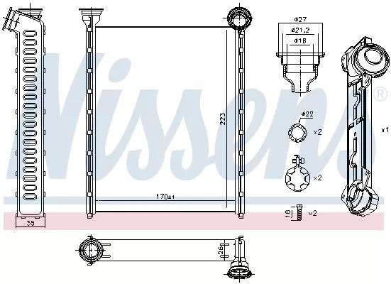 Nissens 71162 Радиатор печки