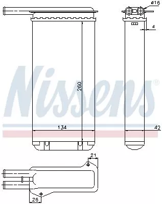 Nissens 71755 Радіатор печі