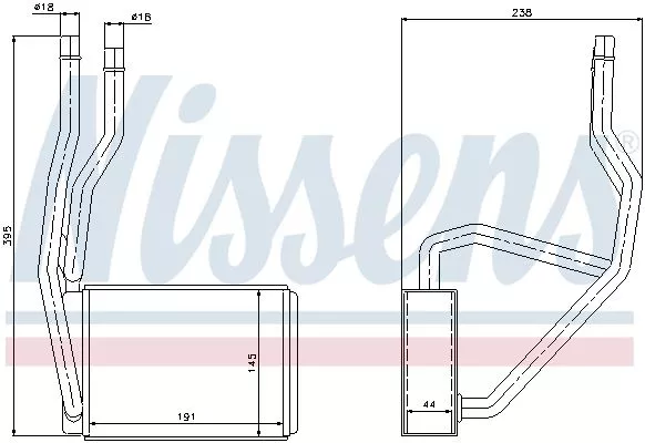 Nissens 71765 Радиатор печки