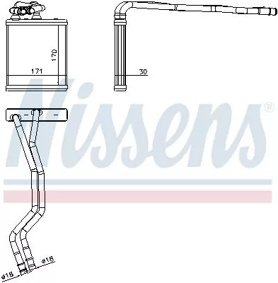 Nissens 71771 Радіатор печі