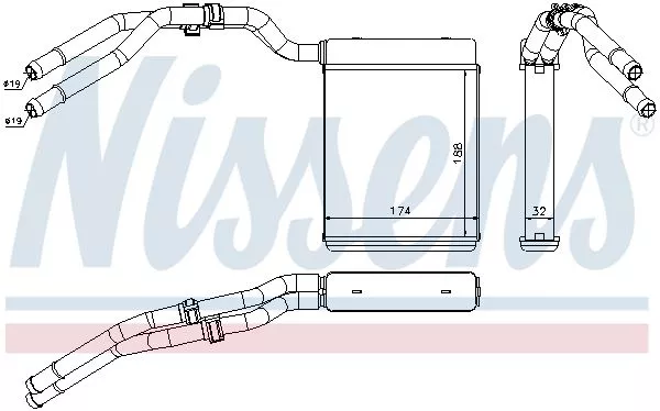 Nissens 71773 Радиатор печки