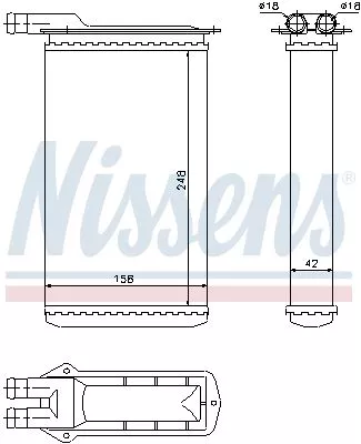 Nissens 71942 Радиатор печки