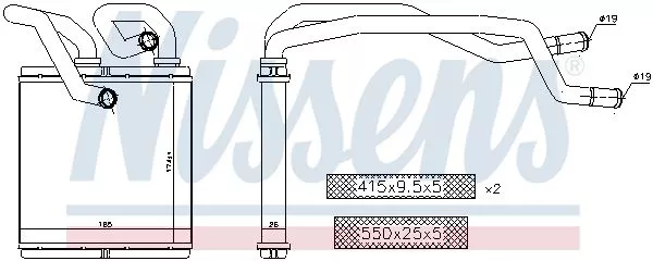 Nissens 72216 Радиатор печки