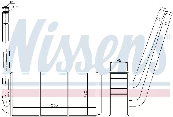 NISSENS 73001 Радиатор печки