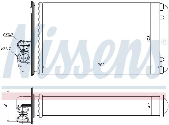 Nissens 73255 Радиатор печки