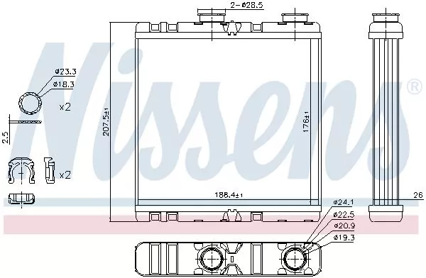 Nissens 73342 Радиатор печки