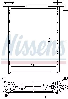 Nissens 73343 Радіатор печі