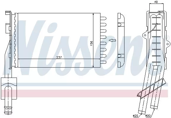 Nissens 73352 Радиатор печки