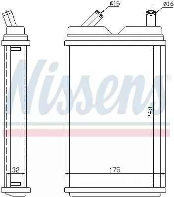 Nissens 73624 Радиатор печки