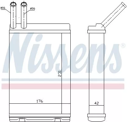 Nissens 73642 Радиатор печки