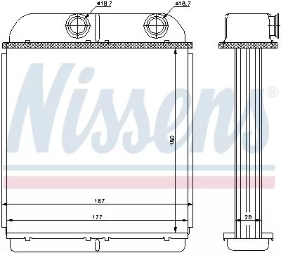 Nissens 73644 Радиатор печки