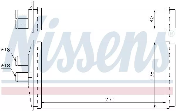 Nissens 73655 Радіатор печі