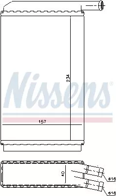 Nissens 73940 Радіатор печі