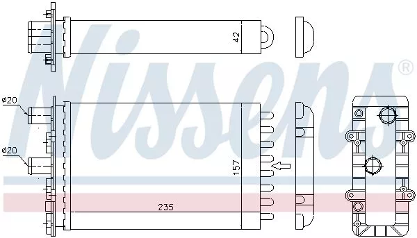 Nissens 73974 Радіатор печі