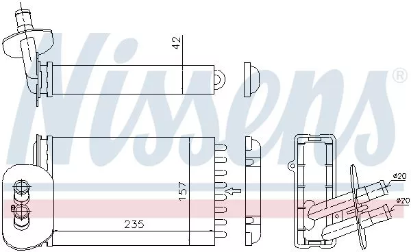 Nissens 73977 Радиатор печки