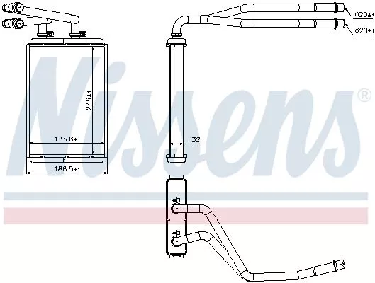 Nissens 73990 Радиатор печки