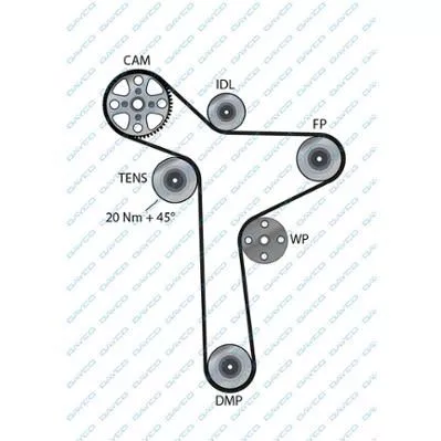 DAYCO 941074 Ремень ГРМ