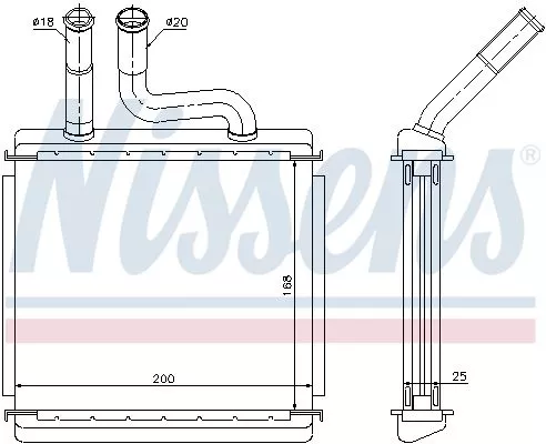 Nissens 76507 Радиатор печки