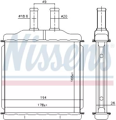 Nissens 76509 Радиатор печки