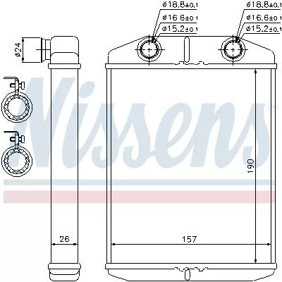 Nissens 76514 Радіатор печі