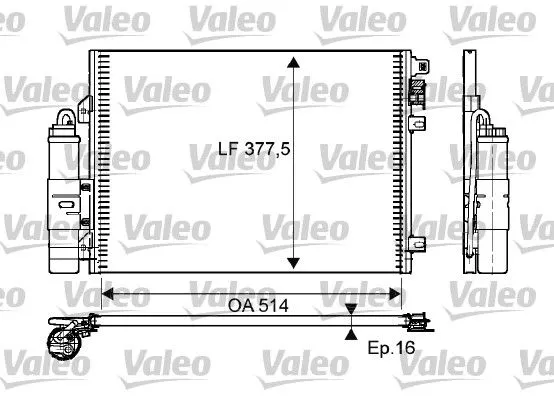 VALEO 814051 Радіатор кондиціонера