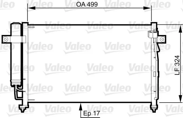 VALEO 814341 Радиатор кондиционера