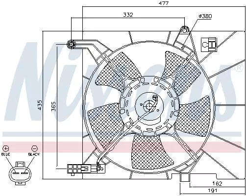 NISSENS 85063 Вентилятор радиатора кондиционера