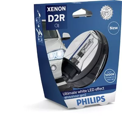 Лампа Philips Xenon WhiteVision gen2 D2R  P32d-3 35W прозора 85126WHV2S1