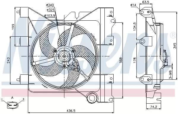 NISSENS 85316 Вентилятор системы охлаждения двигателя