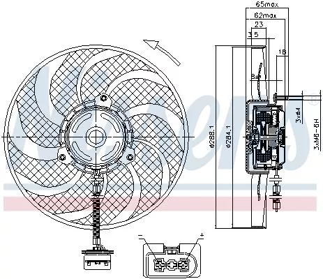 NISSENS 85541 Вентилятор системи охолодження двигуна