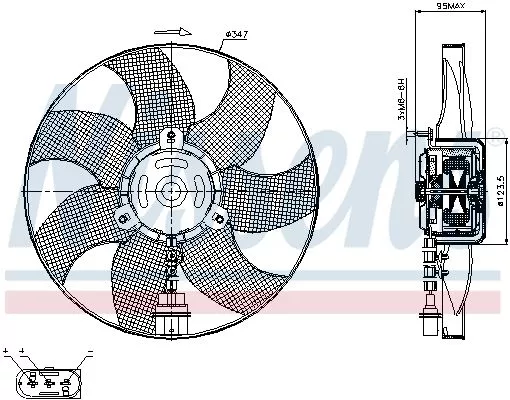 NISSENS 85543 Вентилятор системи охолодження двигуна