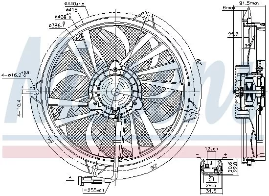 Nissens 85674 Электродвигатель вентилятора