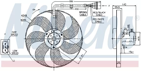NISSENS 85683 Вентилятор системи охолодження двигуна