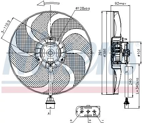 NISSENS 85690 Вентилятор системы охлаждения двигателя