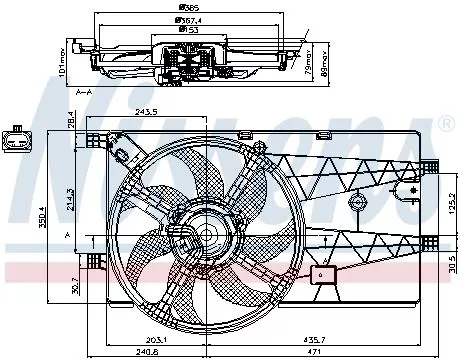 Nissens 85693 Электродвигатель вентилятора
