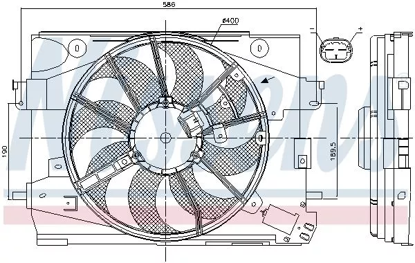 NISSENS 85892 Вентилятор системы охлаждения двигателя