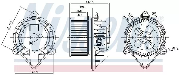 Nissens 87024 Вентилятор салону