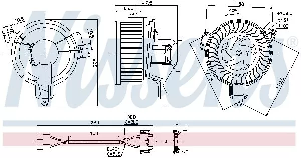 Nissens 87048 Вентилятор салона